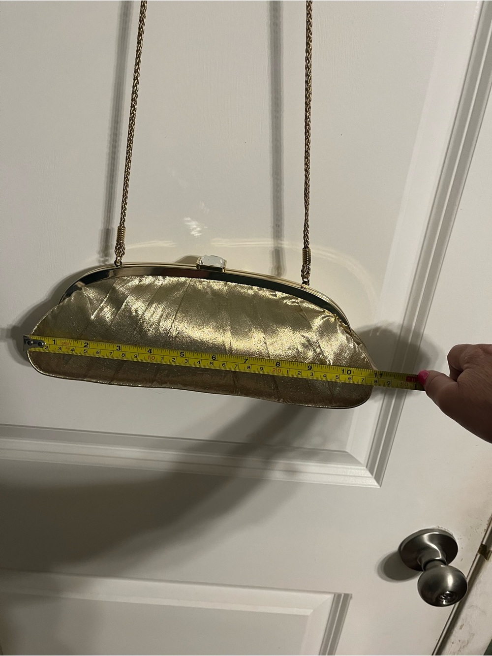 Kate Landry Metallic Gold Evening Clutch - Picture 9 of 15